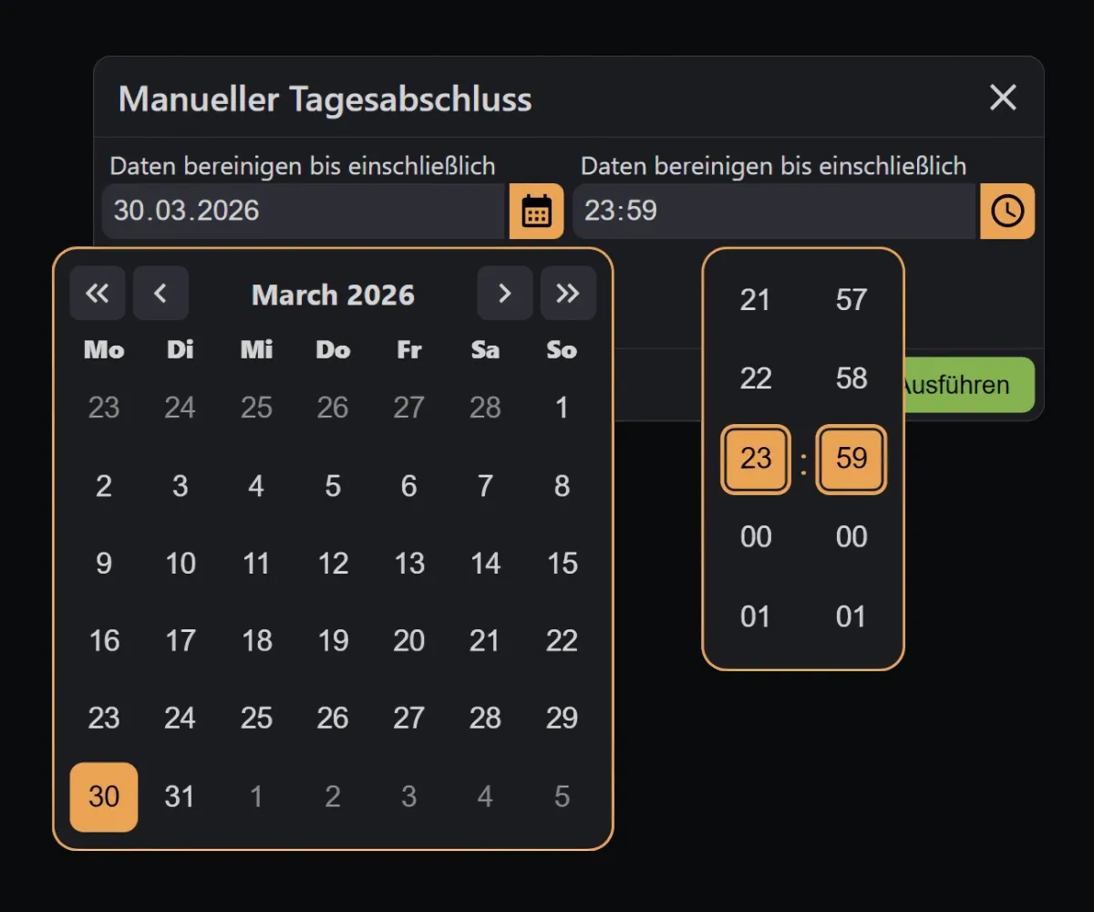 TBScale — Tages­abschluss
